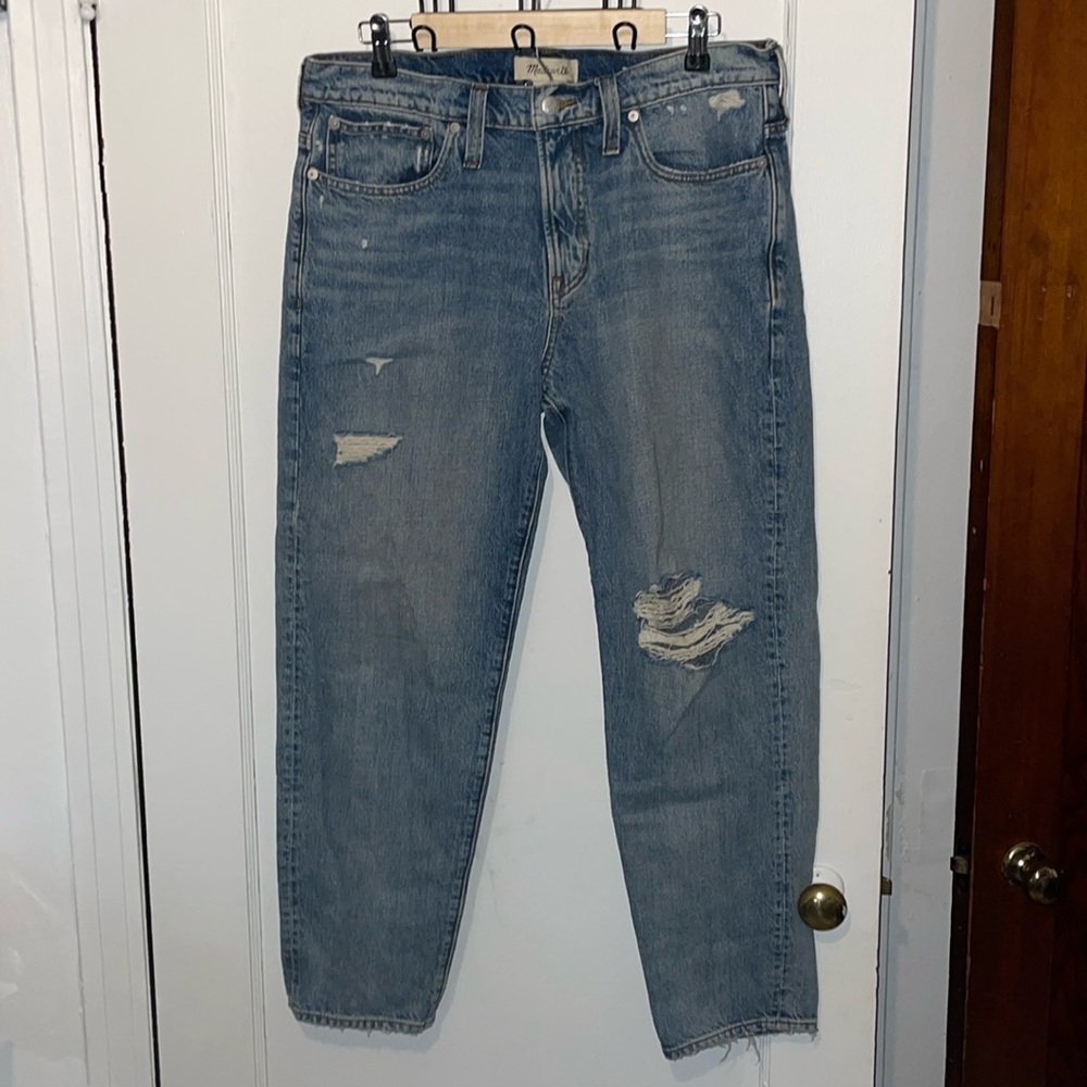Madewell Relaxed Taper Distressed denim jeans